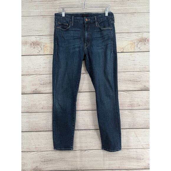 Mother Denim The Looker Crop Jeans Womens 30 Blue Medium Wash - Picture 1 of 11